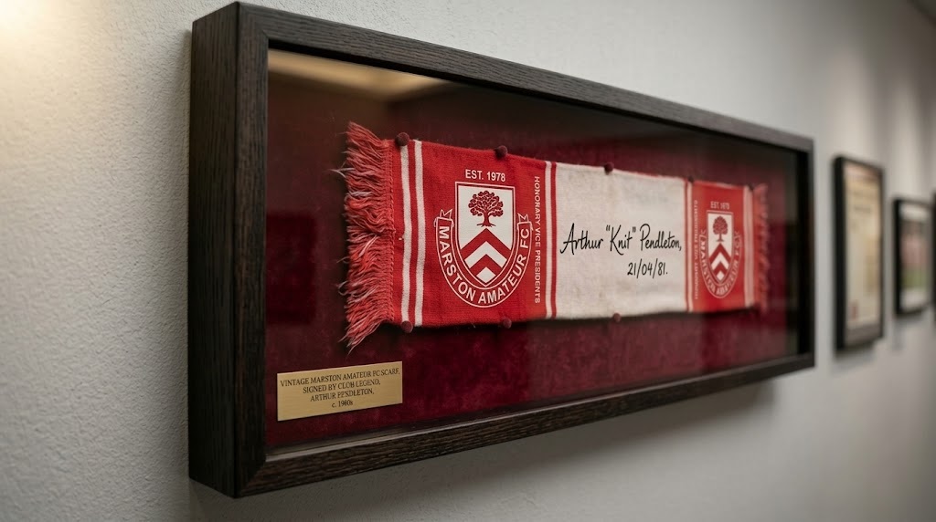 How to display a soccer scarves in shadow boxes & display frames